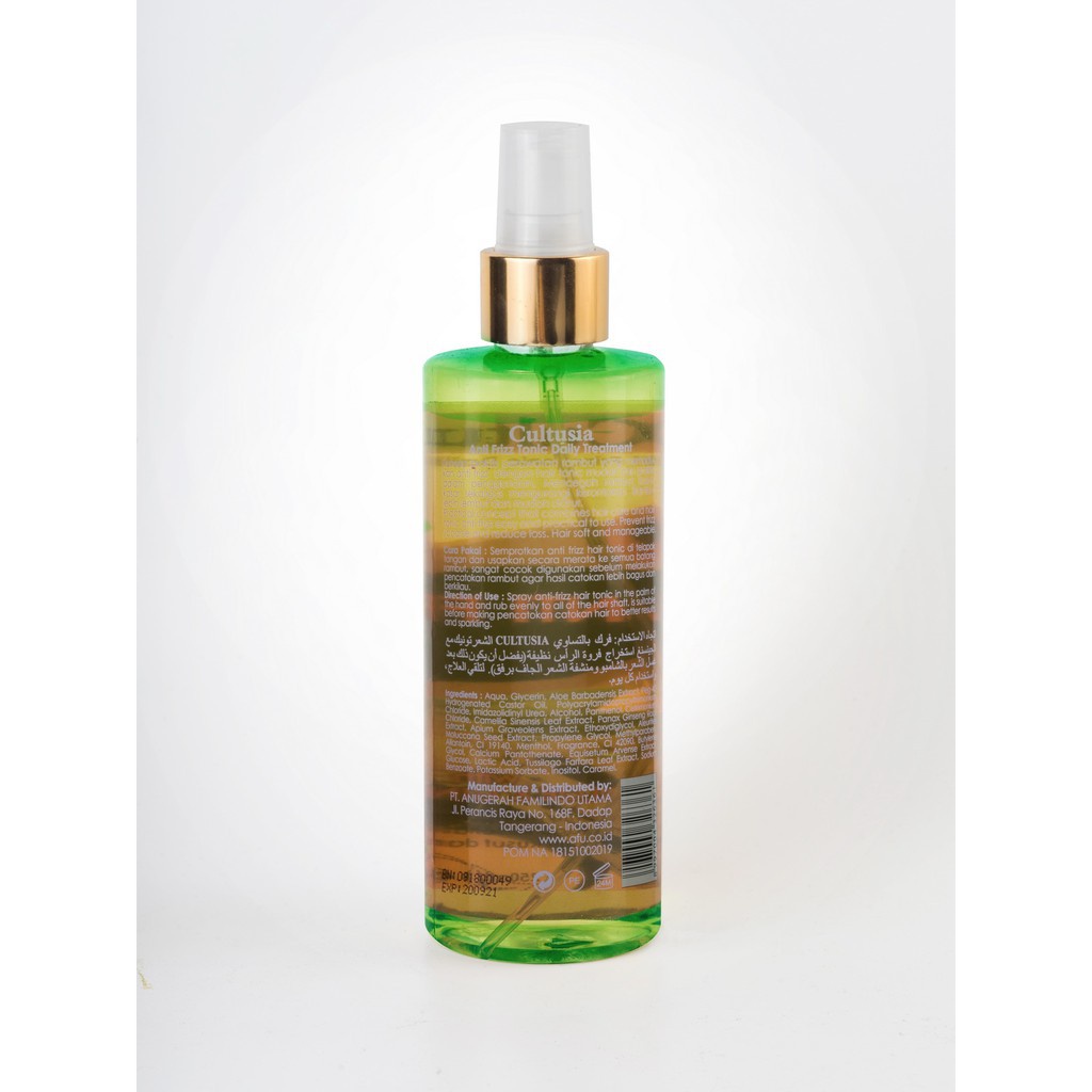 CULTUSIA ANTI FRIZZ HAIR TONIC WITH ALOE DAN GINSENG - 250ML