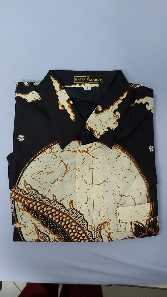 Batik Pria Naga Bulan Size M - Xxl Regular Fit Batik Solo Katun Primisima Full Furing