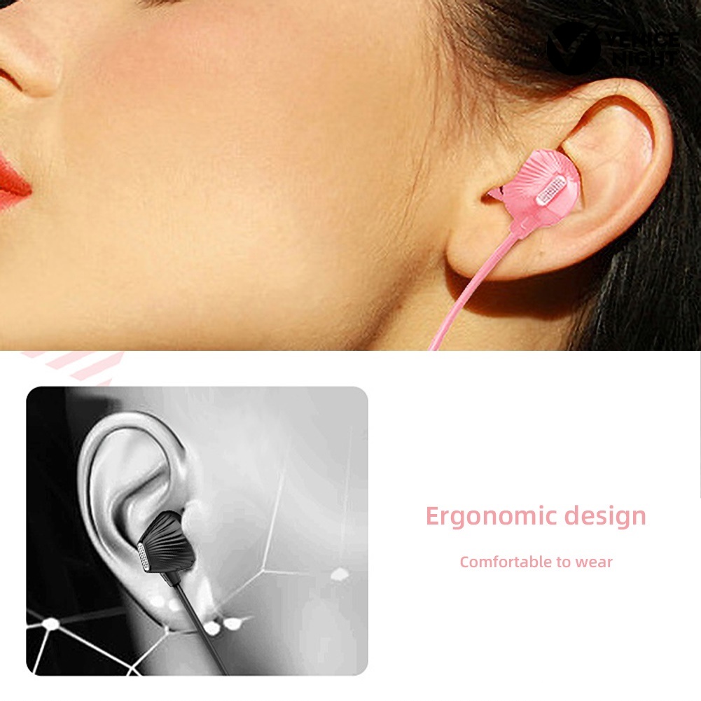 (VNEP) (Berkabel) Earphone In Ear HiFi Bass Dual Moving Coil Dengan Kabel Jack 3.5mm