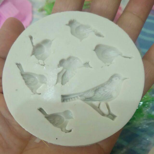 Cetakan Dengan Bahan Silikon Dan Bentuk Burung 3d Untuk Kue / Permen / Fondant
