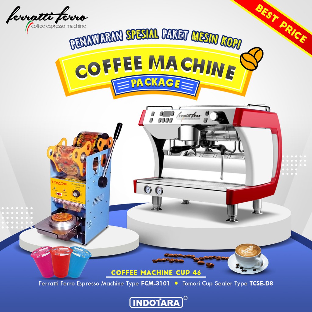 Paket Mesin Kopi Espresso Machine Cup - 46