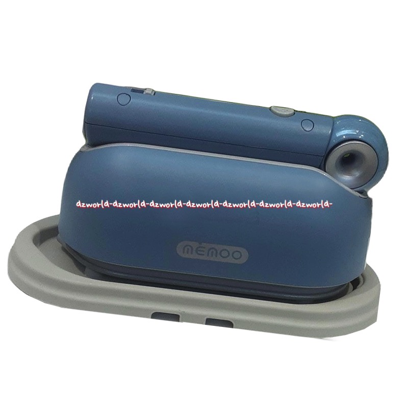 Memoo Collapsible Handheld Steam Iron Setrika Uap Minimalis Praktis Travelling Memo Steamer Strika Blue Biru Memo