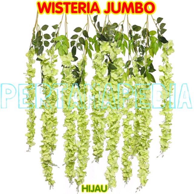 SATUAN WISTERIA JUMBO/ BUNGA PLASTIK/ BUNGA HIASAN/ BUNGA GANTUNG/ BUNGA DEKORASI/ BUNGA PALSU-1