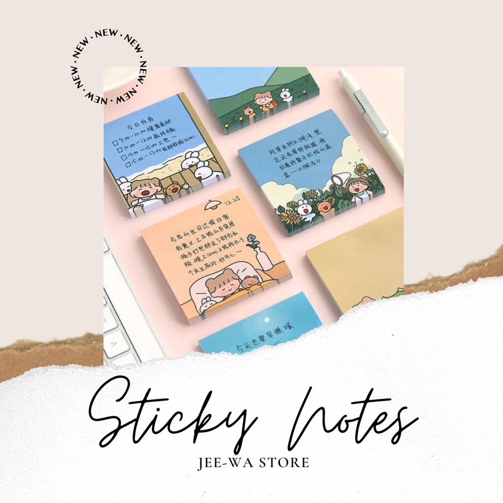 

[ JEE - WA ] [ OTUHF60 ] ISI 30 - 60 LEMBAR Sticky Notes Bantalan Catatan Memo Lucu 60 Lembar Alat Tulis Perlengkapan Sekolah