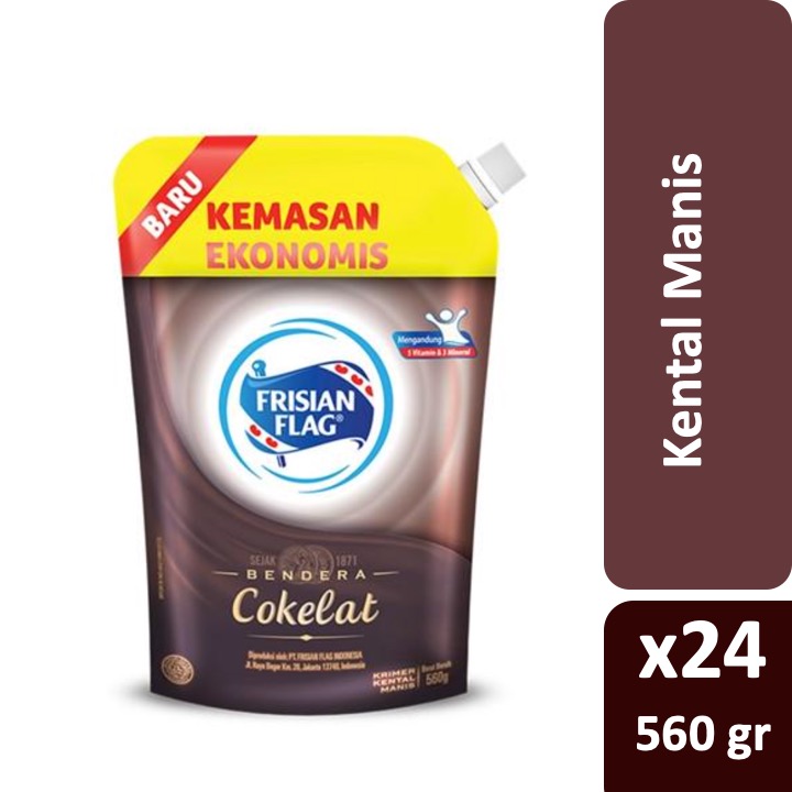 

Frisian Flag Kental Manis Cokelat Pouch 24 x 560 gr
