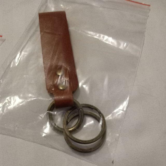 Gantungan Kunci Ring Kulit Asli Leather Keychain Coklat - Phkc287