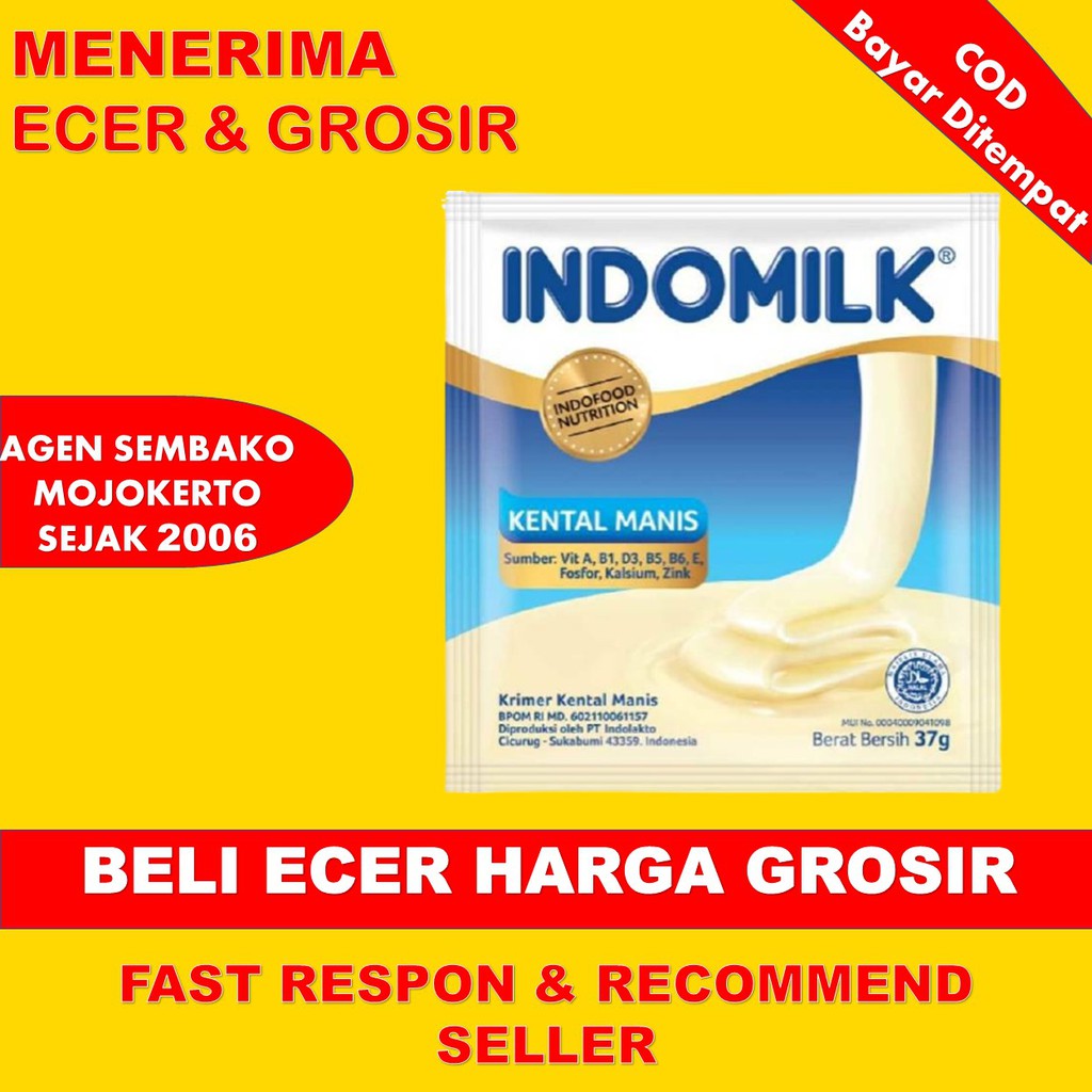 

INDOMILK SUSU SACHET PUTIH GROSIR ECER RENTENG MURAH