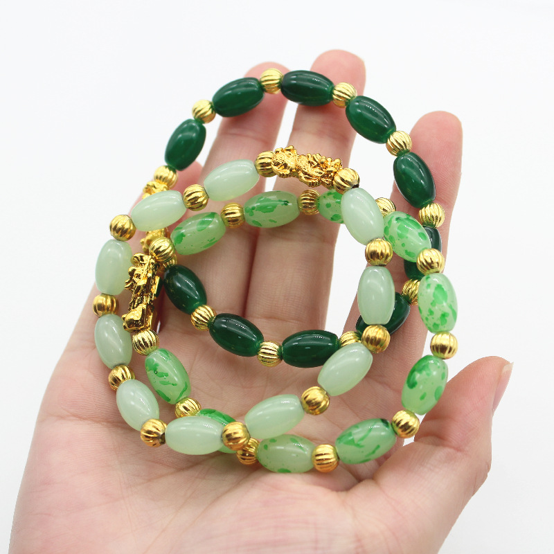 Lucky Women Jade Pixiu Bracelet Gelang Tangan Giok Naga