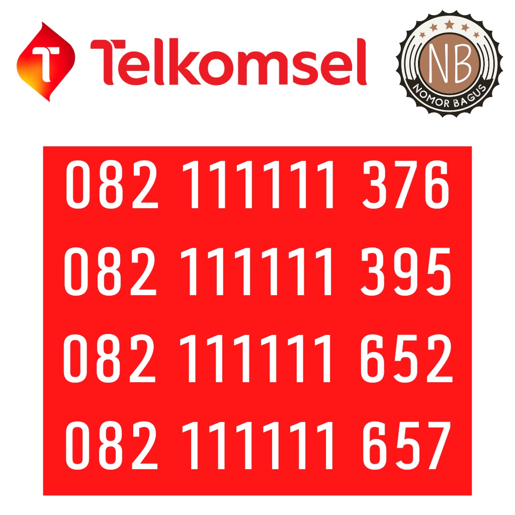Kartu perdana telkomsel simpati nomor cantik 111111 xxx hexa 111111