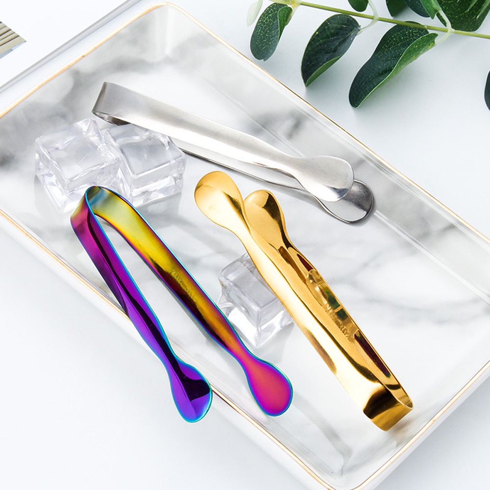 REBUY Mini Ice Tongs Multicolored Kitchen Accessories Cube Sugar Tongs Tea Small Party Dessert Bar Utensil Bread Food Serving Clip/Multicolor