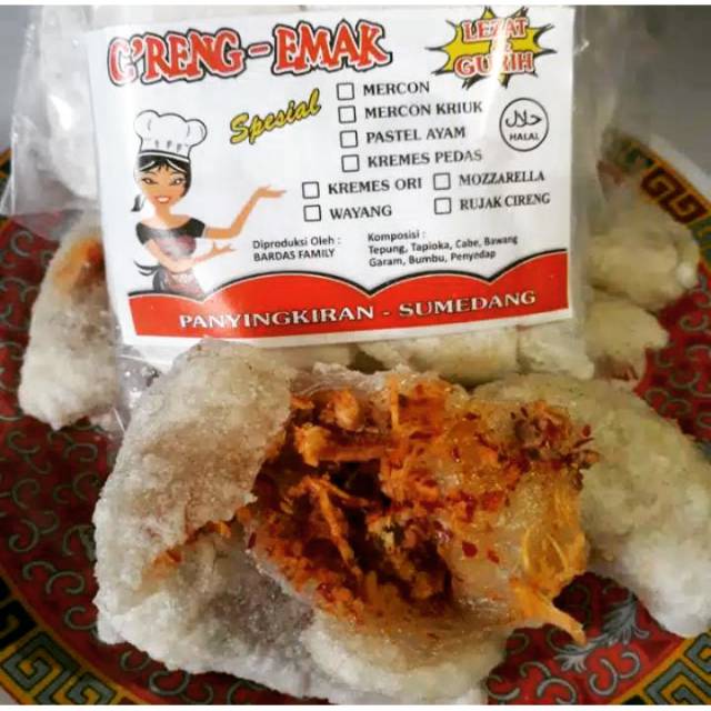 

Cireng Mercon isi Ayam