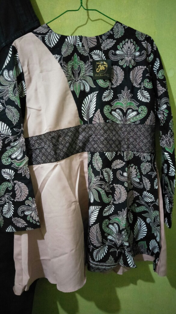 Tey-17 Batik Wanita Asj Sa Hrb026 Kenongo Kemeja Tosca Pendek