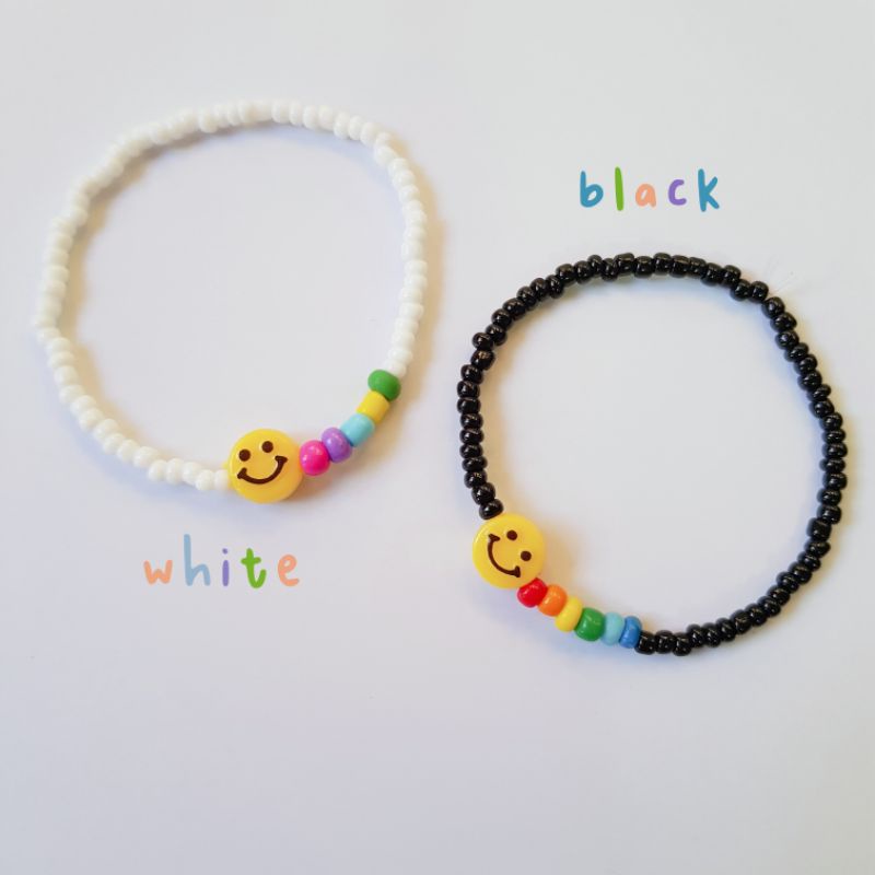 gelang kpop / gelang mino / gelang korea / smiley rainbow bracelet / gelang smiley / gelang smile (smile rainbow)