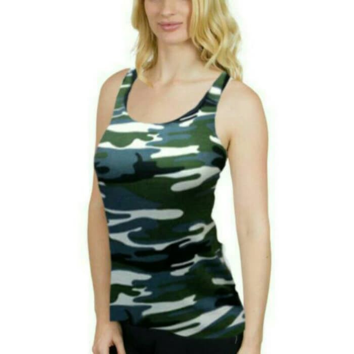 Singlet Tanktop Kaos Tank Top Dalaman Wanita Cewek Army Tentara