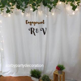 Paket Backdrop background photobooth dekorasi  lamaran 