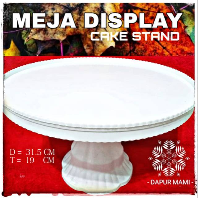 DAPURMAMI Meja Display Cake Stand Bulat