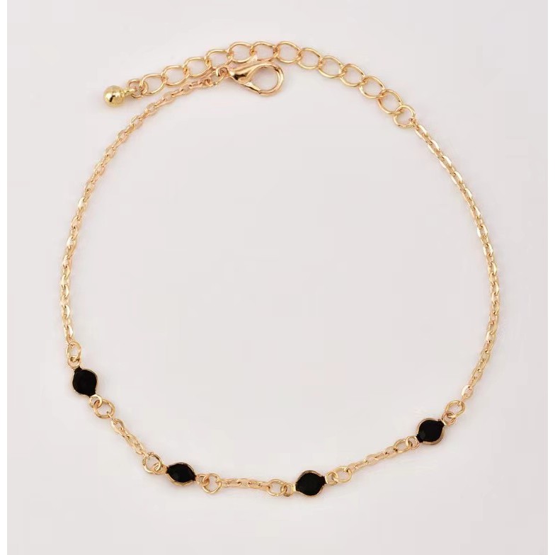[Bayar Di Tempat]  4Pcs / Set Perhiasan Wanita Hati Gelang Kaki / Set Gelang Kaki Aksesoris Wanita