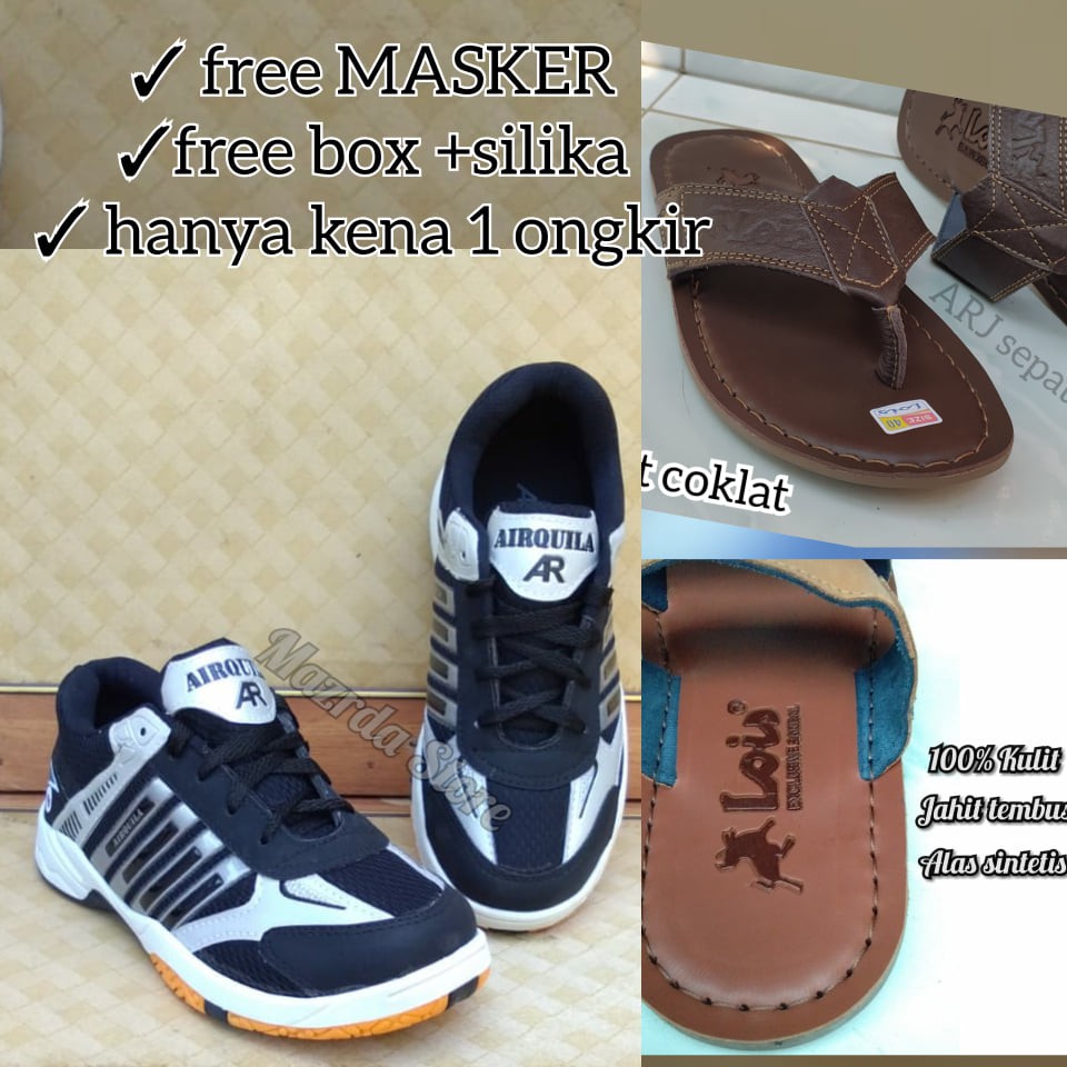 FLASH SALE !!! [COD] SEPATU SPORT /BADMINTON /GRATIS SANDAL/JAHIT SOL/ TERLARIS