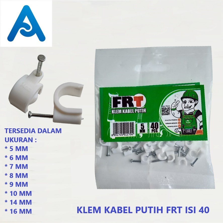 Klem Kabel Putih Besar Kecil 40 pcs/pack