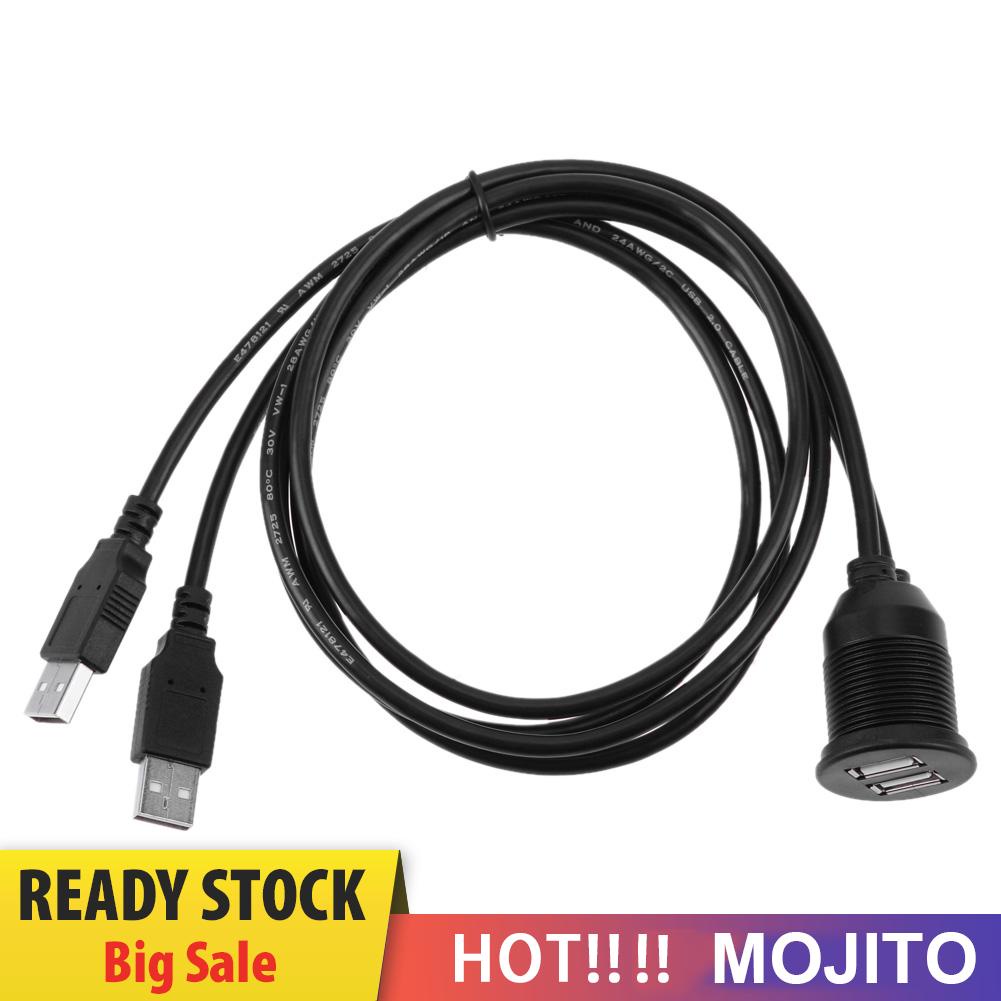 Kabel Extension Dual Port Usb 2.0 Untuk Dashboard Mobil