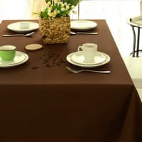 Taplak Meja Persegi panjang Full cotton/Damask Brown Coffee