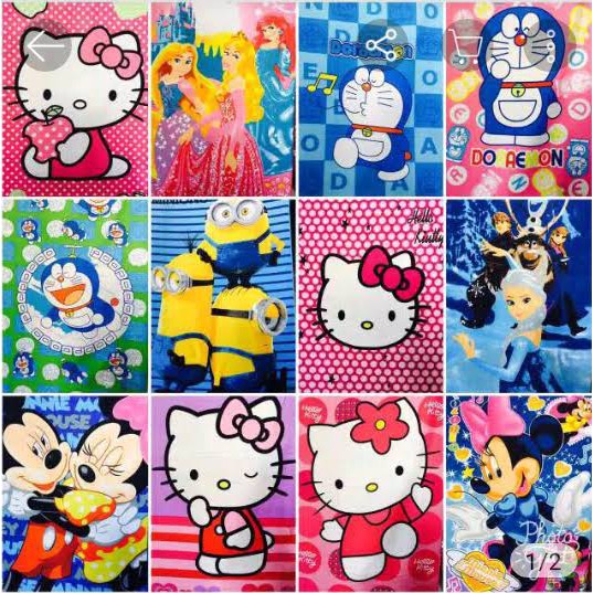 Handuk Motif Lucu Besar [BISA COD 1KG MUAT 5]  Ukuran 70 x 140 / Handuk Microfibe Mandi Lembut