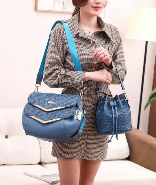 SALE Tas import ELDORA kaily ES1157 2in1 set selempang wanita branded batam