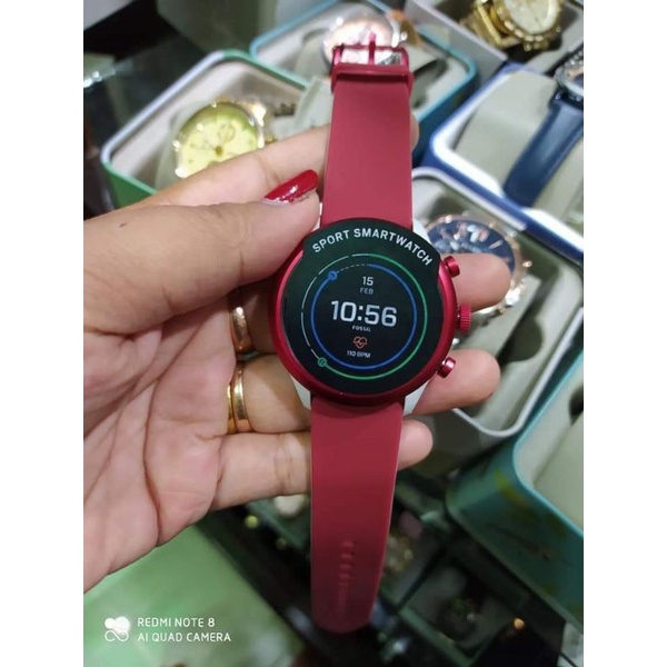 Jam tangan smart watch fossil digital merah murah