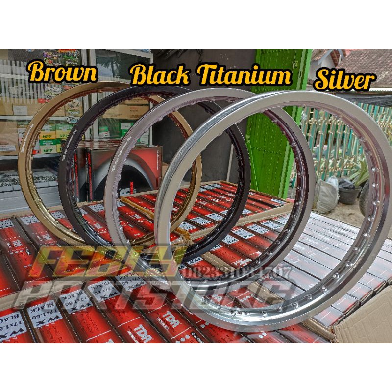 VELG TDR W SHAPE SILVER BROWN TITANIUM GREY BLACK VELG TDR 160X17 185X17 VELG TDR 160 185 RING 17 VE
