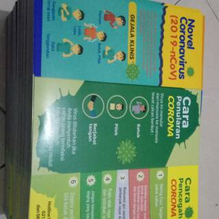 Jual leaflet brosur Waspada Corona Shopee Indonesia