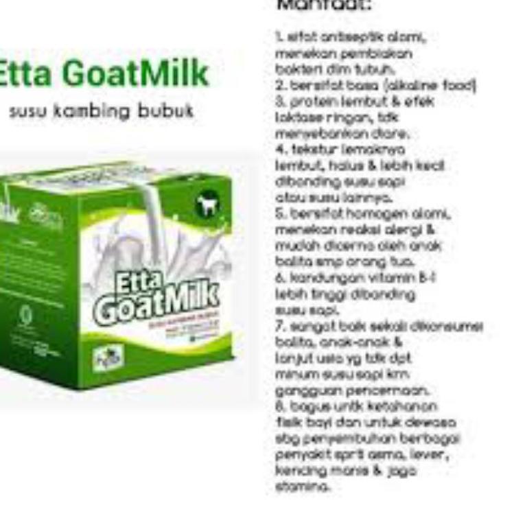 

Kualitas Terjamin Etta goat milk - MHS HNI HPAI c99₨