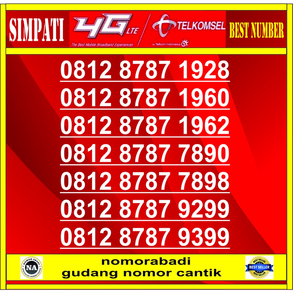 nomorcantik simpati seri tahun 0812 8787 xxxx