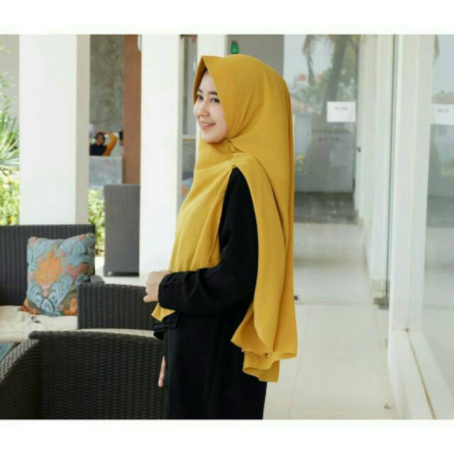 Daily Khimar Jilbab Hijab Kerudung Instan Bergo Jumbo Syari Instan Pet Antem Simple Penguin wolfis