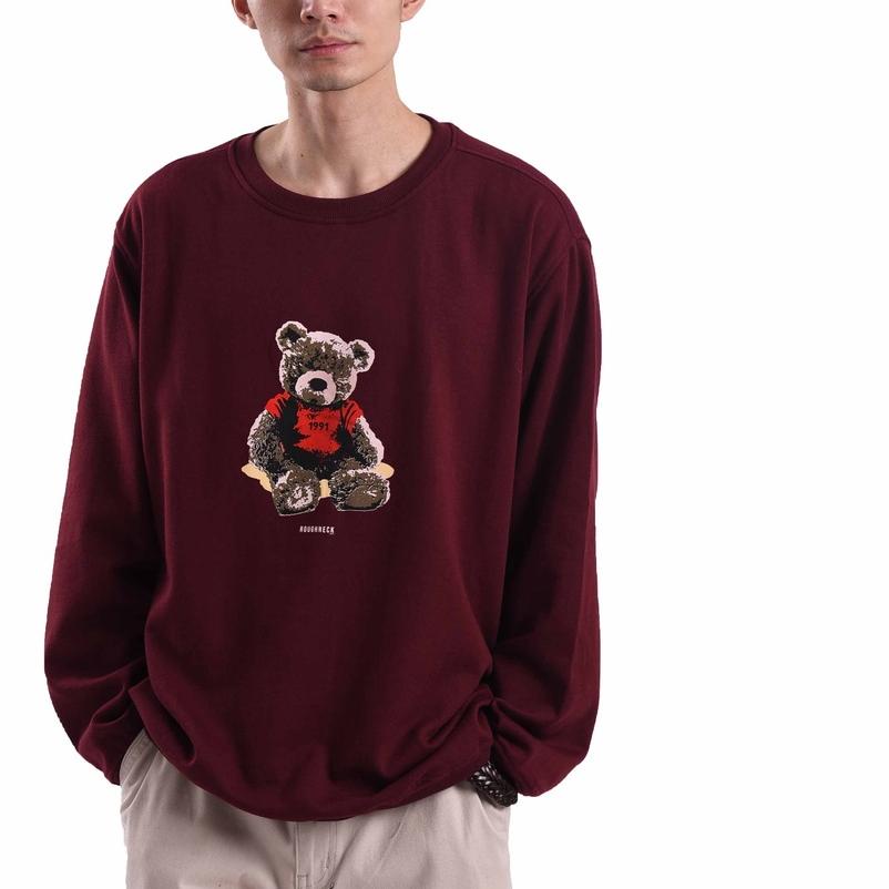 ✲ Roughneck SS188 Maroon Kiddy Joy Crewneck ♚