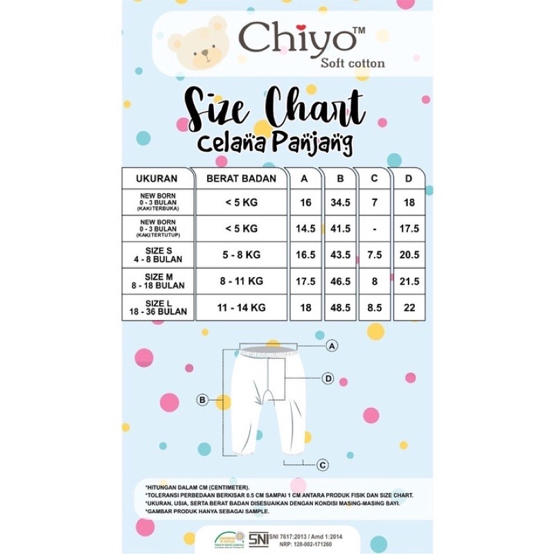 CHIYO BABY STELAN BAJU KIMONO + CELANA PANJANG 0-3 BULAN