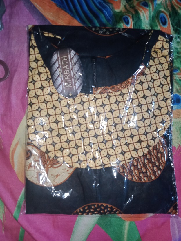 Batik Tunik Shibori Jumputan Terbaru Size S-3l / Hrb026 Yelbor Navbor / Biru Putih / Original..