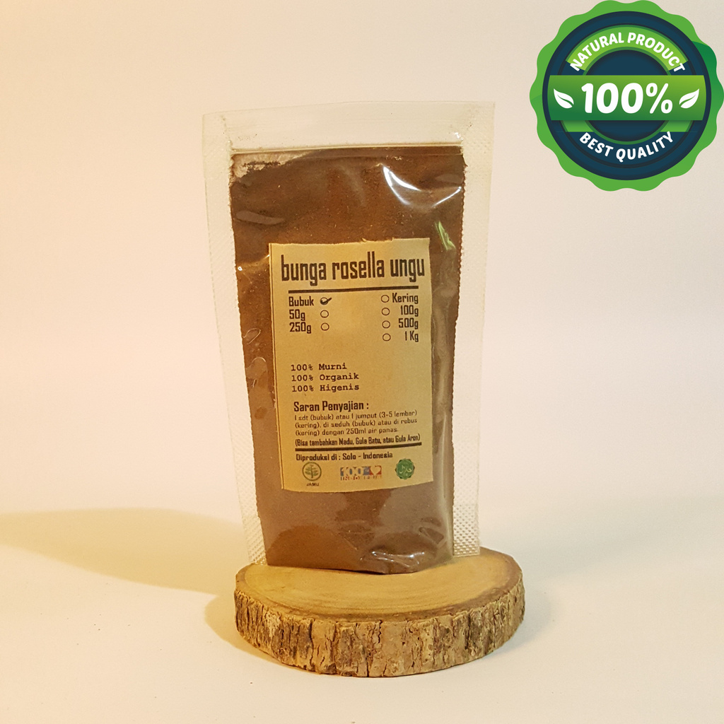 

BUNGA ROSELLA UNGU BUBUK 250gr- Hibiscus sabdariffah - MURNI - J
