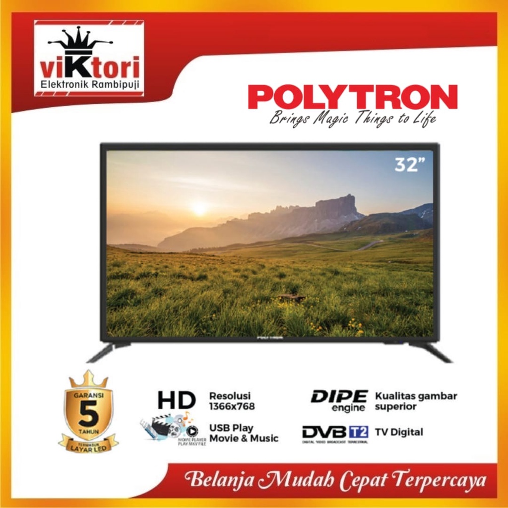 POLYTRON DIGITAL TV 32″ PLD 32V / TV LED POLYTRON 32INCH / DIGITAL TV POLYTRON