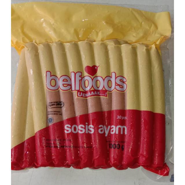 Belfoods sosis ayam panjang 1kg isi 30