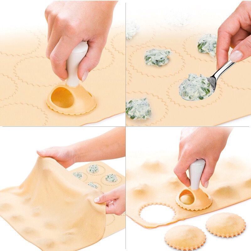 4pcs/set Dumpling Mould Dough Press Cutter Cookie Biscuit Molds DIY Ravioli Fruits Pie Pastry Mold Kitchen Baking Tool