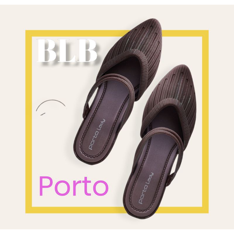 Porto Sendal selop karet Wanita.Porto lady Bat. Sendal slop Wedges Wanita.