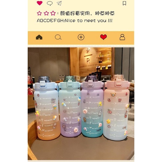 Botol minum Pastel 2 Liter - botol pastel motivasi - botol lucu - botol unik-6