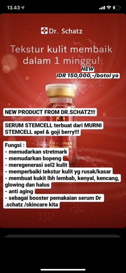 DR. SCHATZ GOJI LUMINOS SERUM LOTION ( BOX )