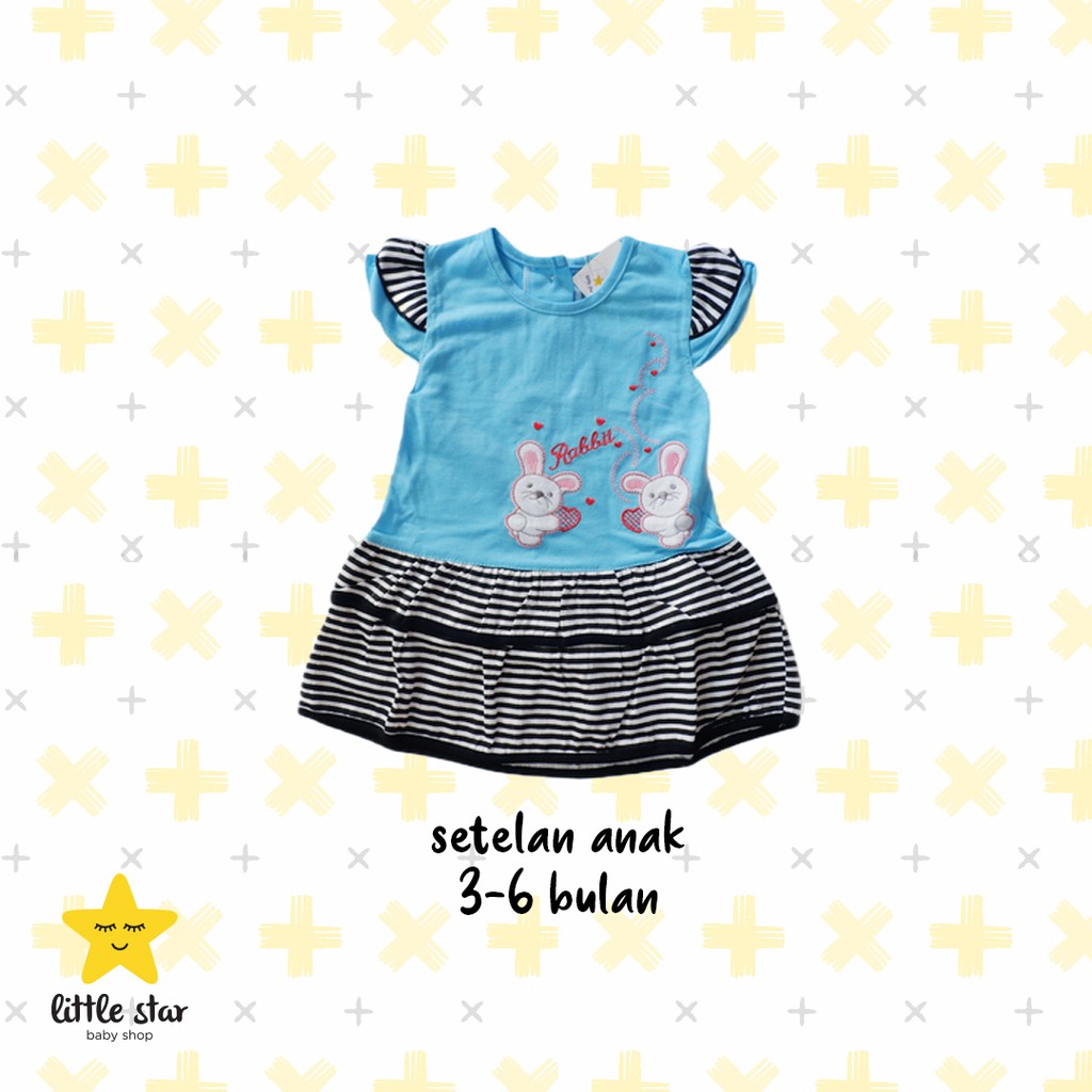 Dunamos Dress Anak Bayi | Set Baju Bayi Cewek