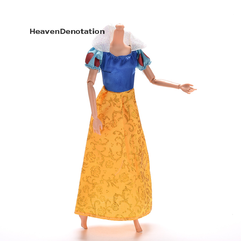(Heavendenotation) 1pc Dress Pesta Untuk Boneka Barbie Snow White 11 &quot;