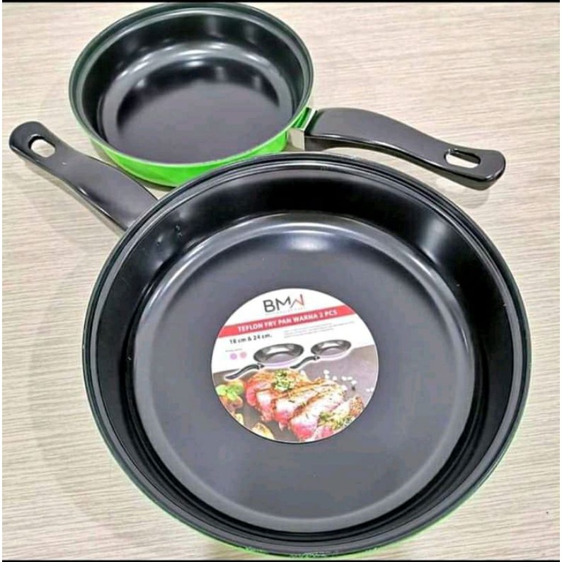 panci teflon set BMW fry 18 + 24cm