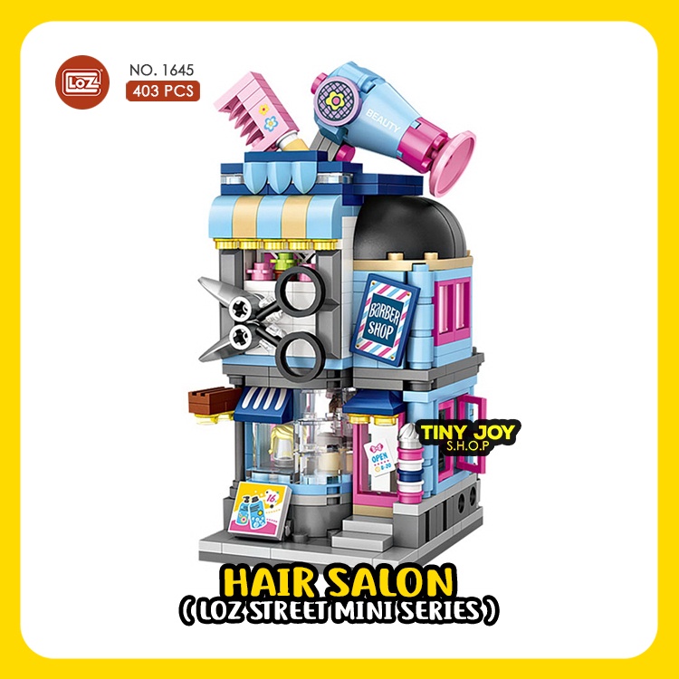LOZ Street Mini ( HAIR SALON ) 1645 Barbershop SERIES Building Bricks Block