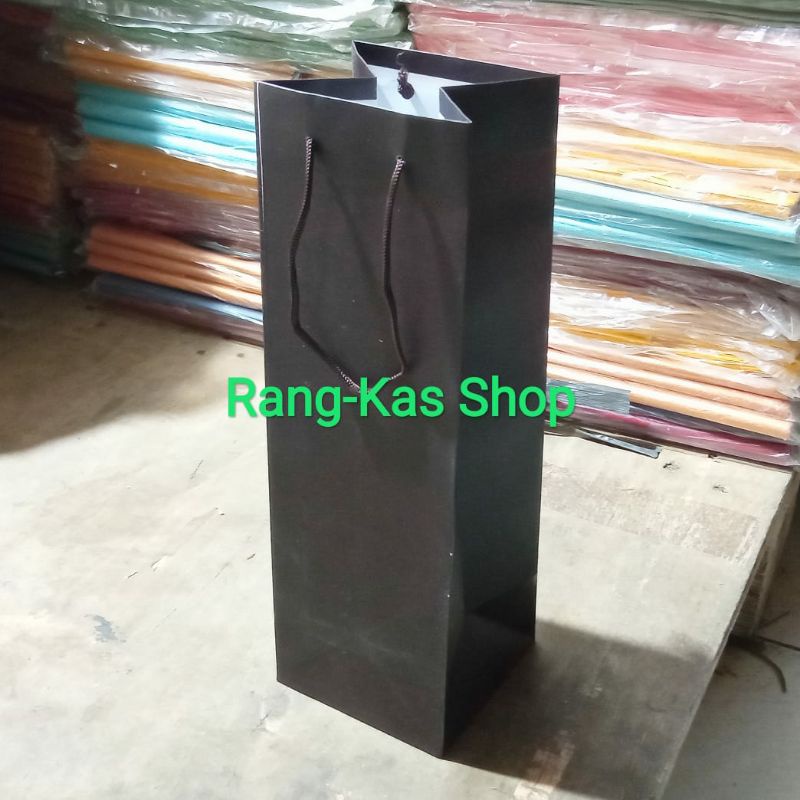 

Paperbag Botol Wine / Madu ivory Coklat tua