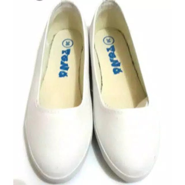 Sepatu Kanvas Putih Polos Pang Style / Flat Shoes Wanita