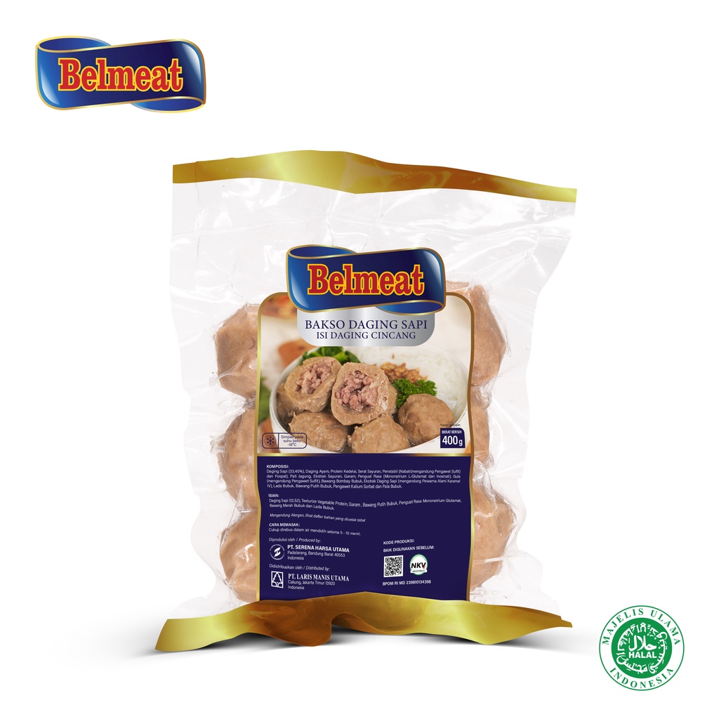 

Belmeat Bakso Sapi Isi Cincang 10 Pcs 400 gr